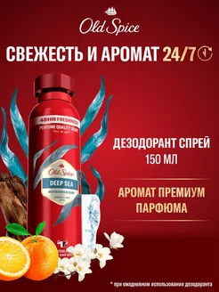 Мужской аэрозольный дезодорант Deep Sea 150мл OLD SPICE 14126438 купить за 366 ₽ в интернет-магазине Wildberries