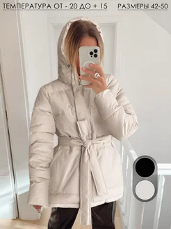 Куртка демисезонная с капюшоном короткая NiceJune 246127196 купить за 5 801 ₽ в интернет‑магазине Wildberries